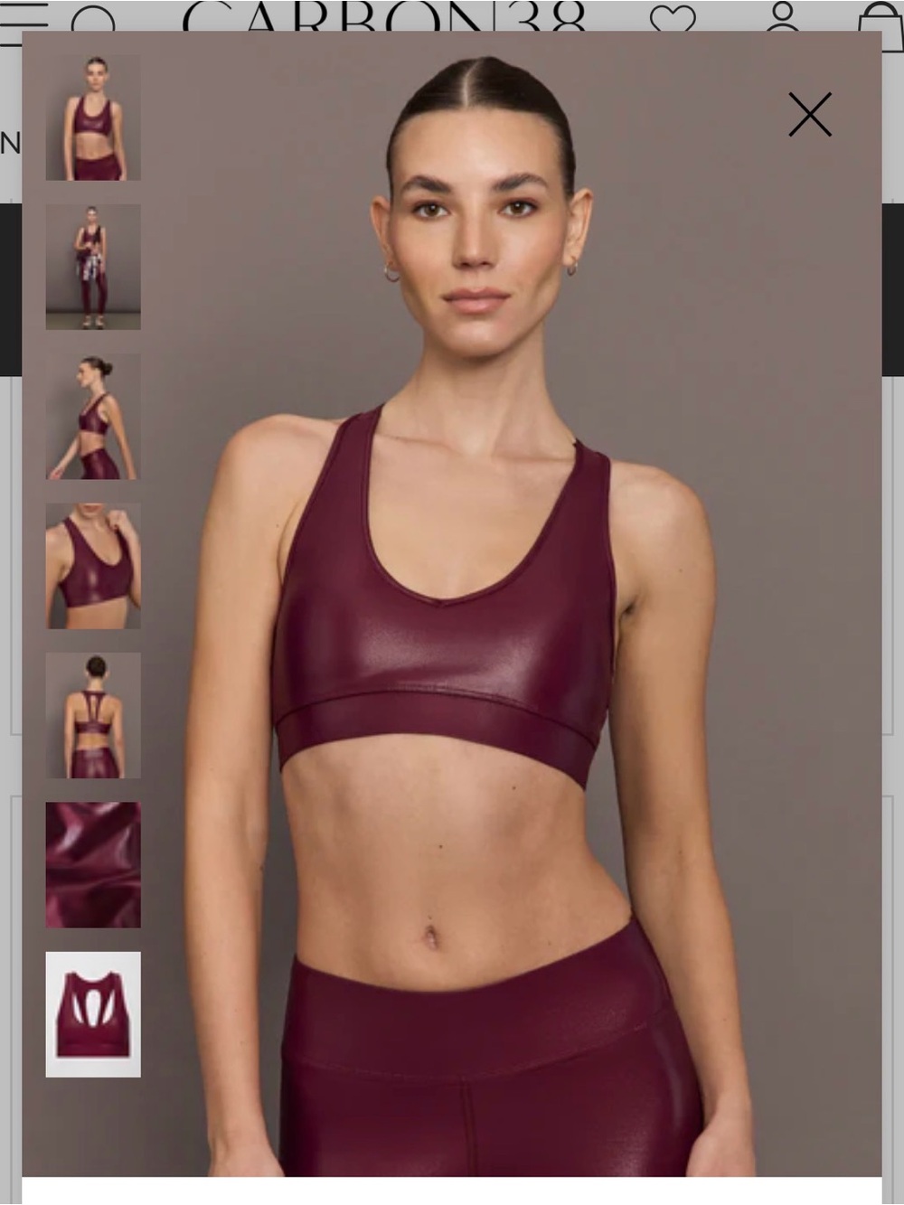 Women’s Performance Sports Bra and leggings set- wine colour/deep red
